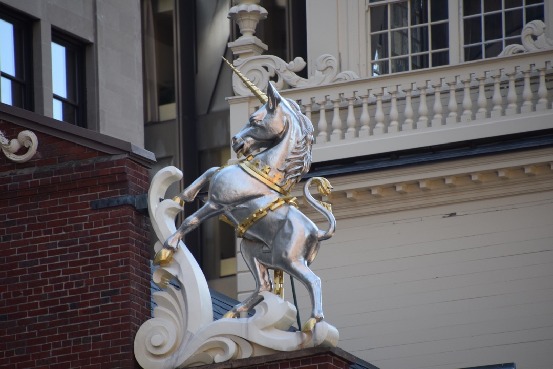 Unicorn on the top of the Old South Meeting House