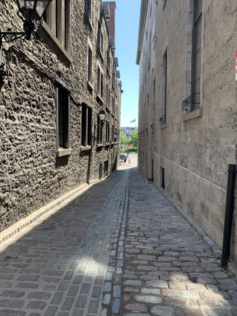 Narrow street in Old Montreal