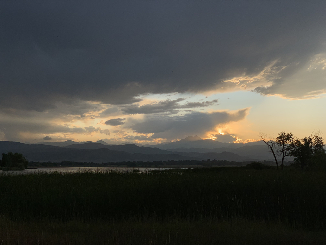 Dramatic sunset over McIntosh Lake