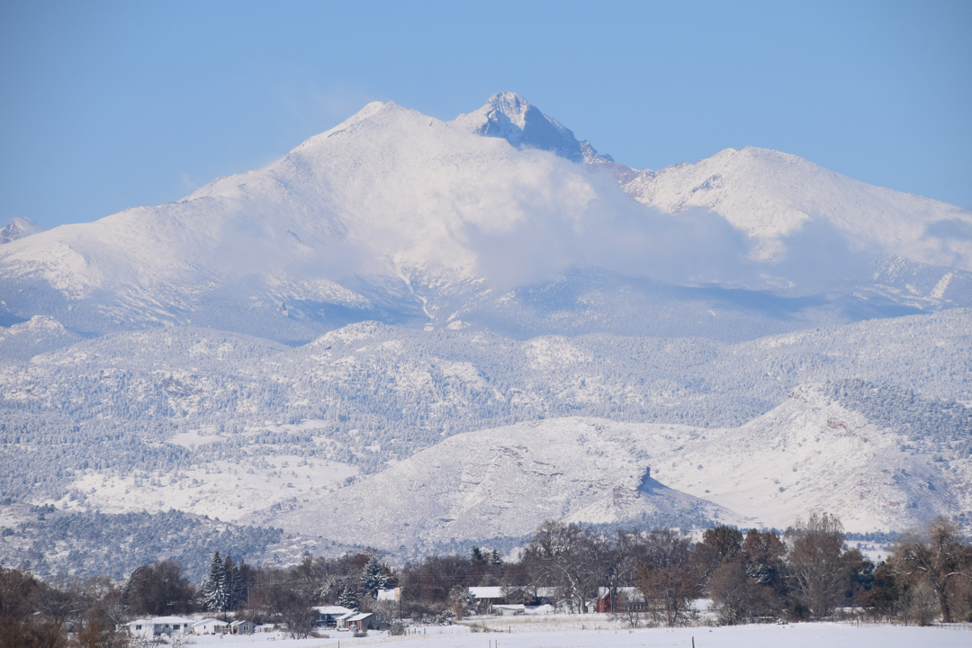 Mount Meeker and Longs Peak after snowfall