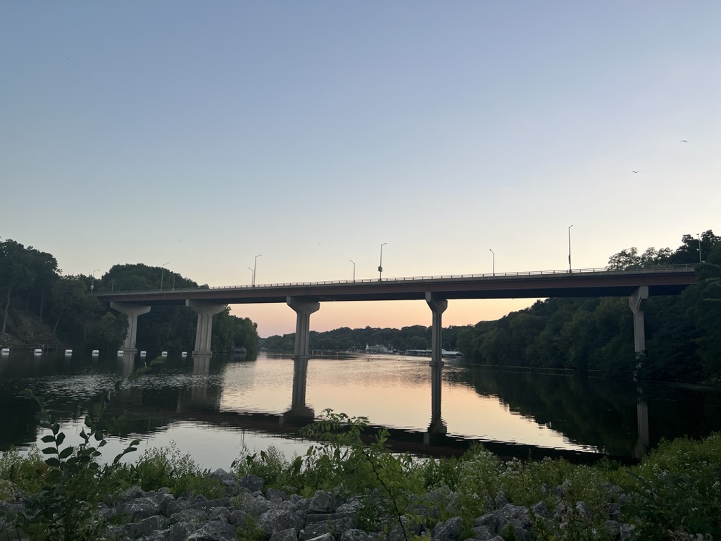 Serene sunset over the Fox River