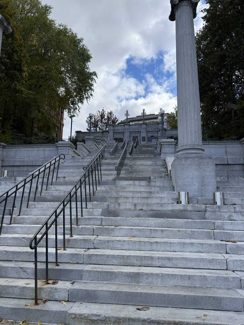 Stairs up to RPI in Troy, NY