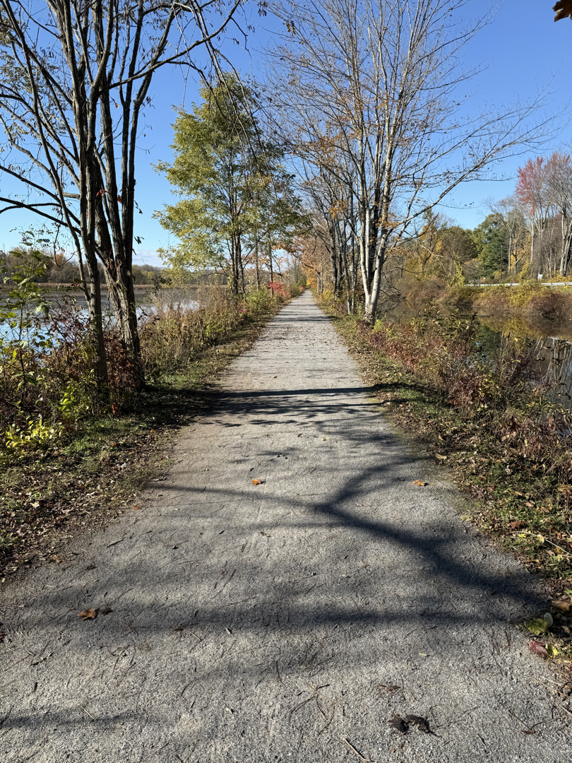 Walking along the tow path for the Erie Canal