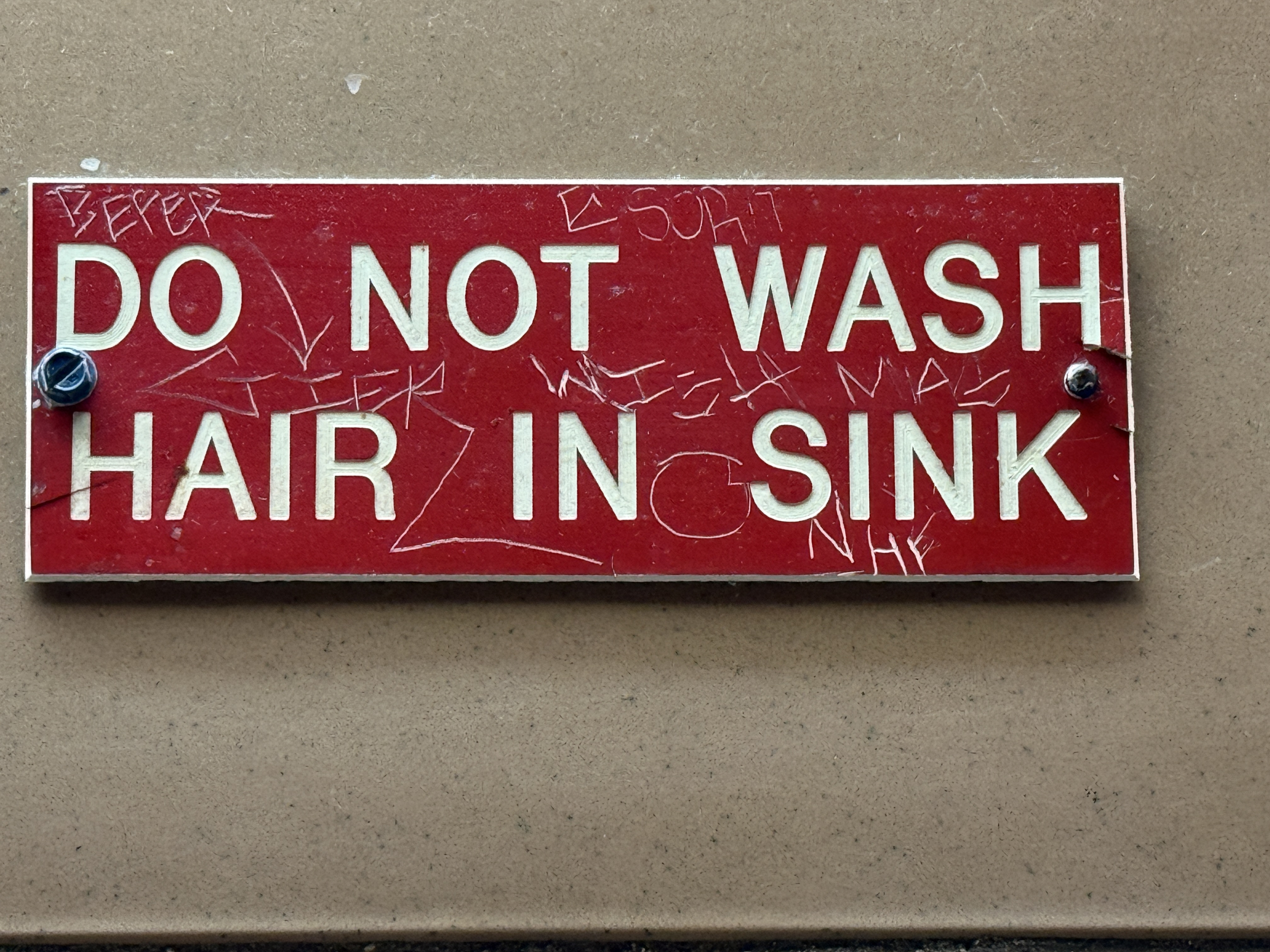 Strange sign in a rest area leaving Colorado