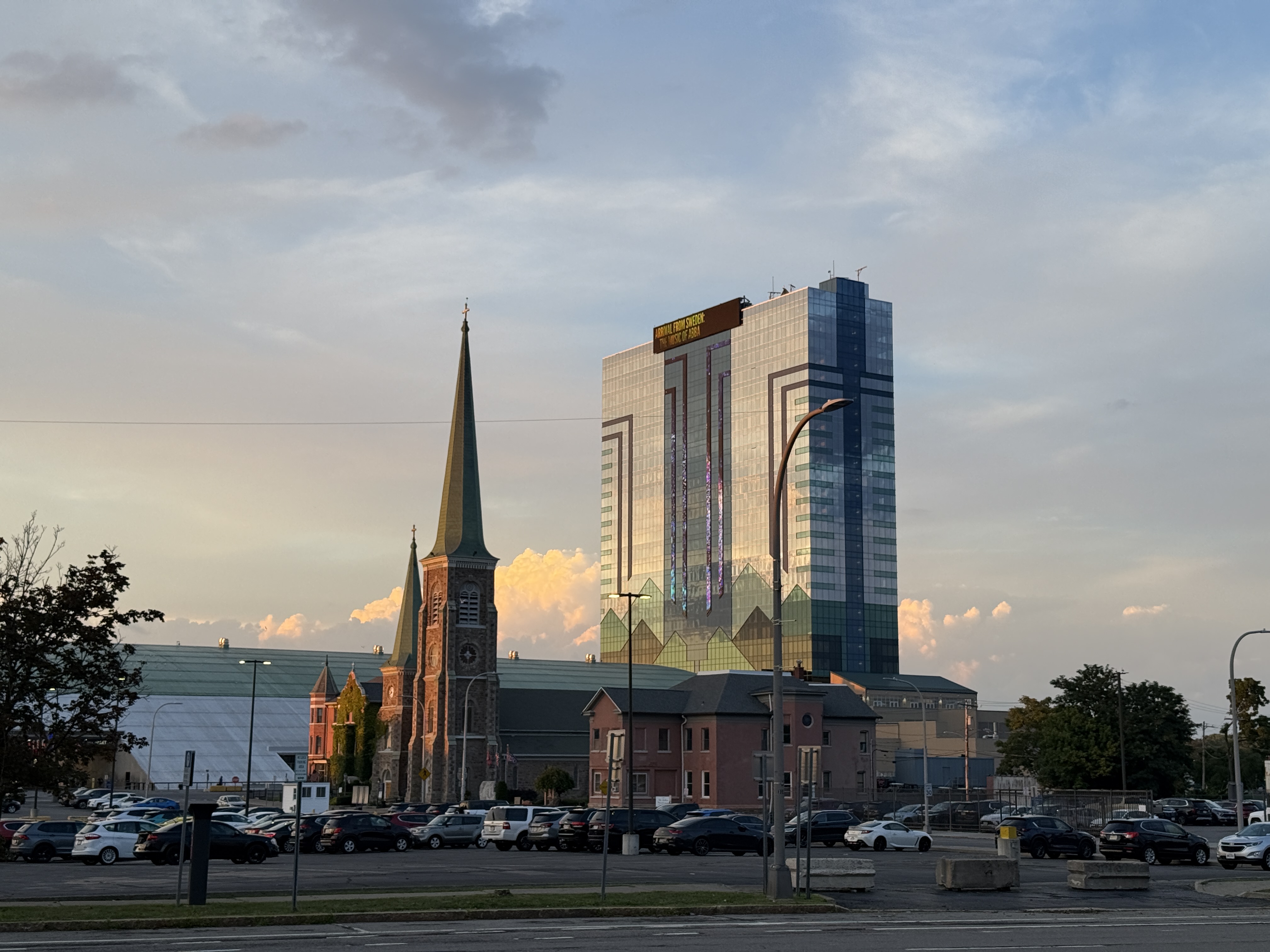 St. Mary of the Cataract Church and Seneca Niagara Resort & Casino in Niagara Falls, NY