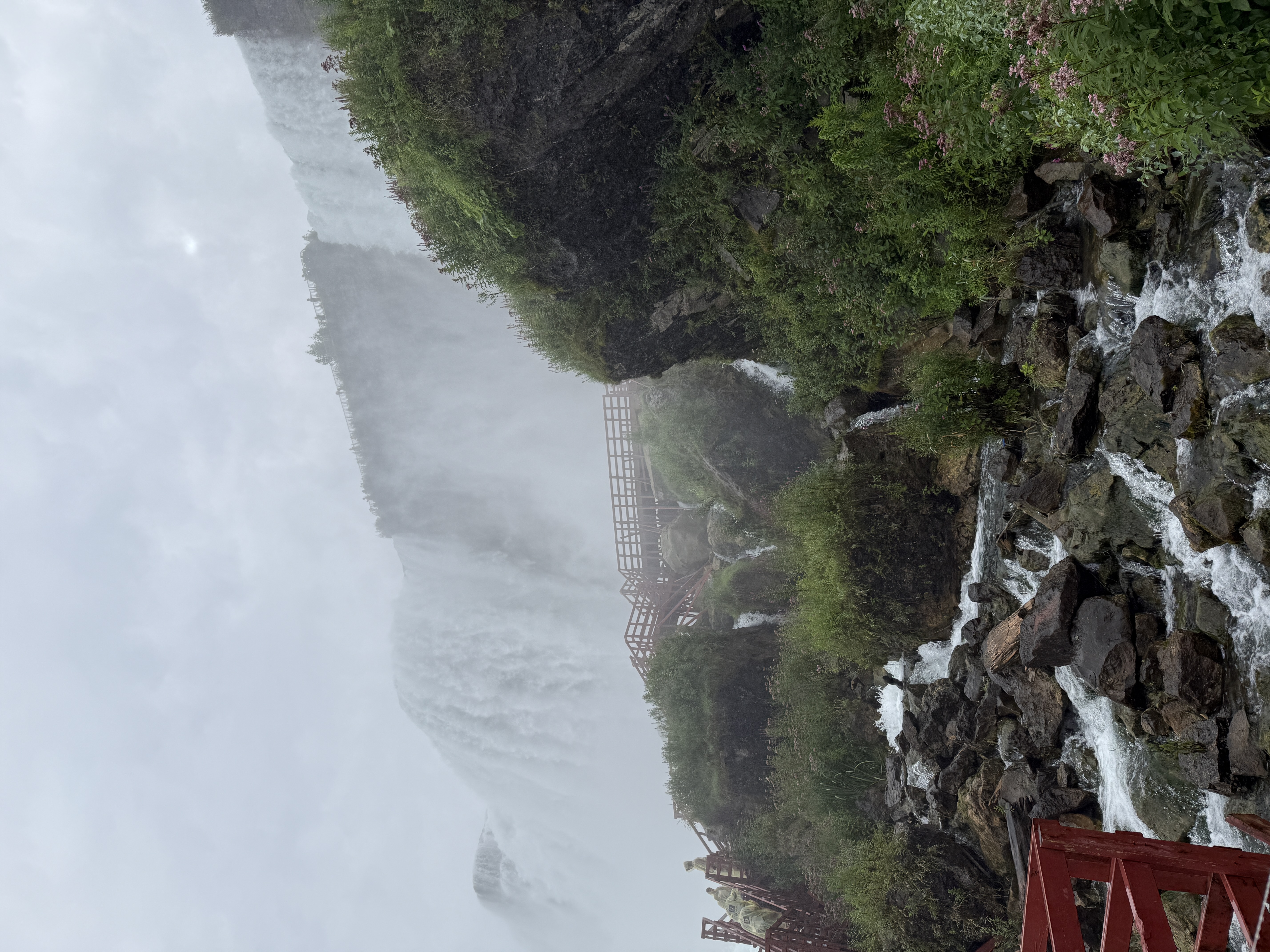 Small waterfalls from the large waterfalls