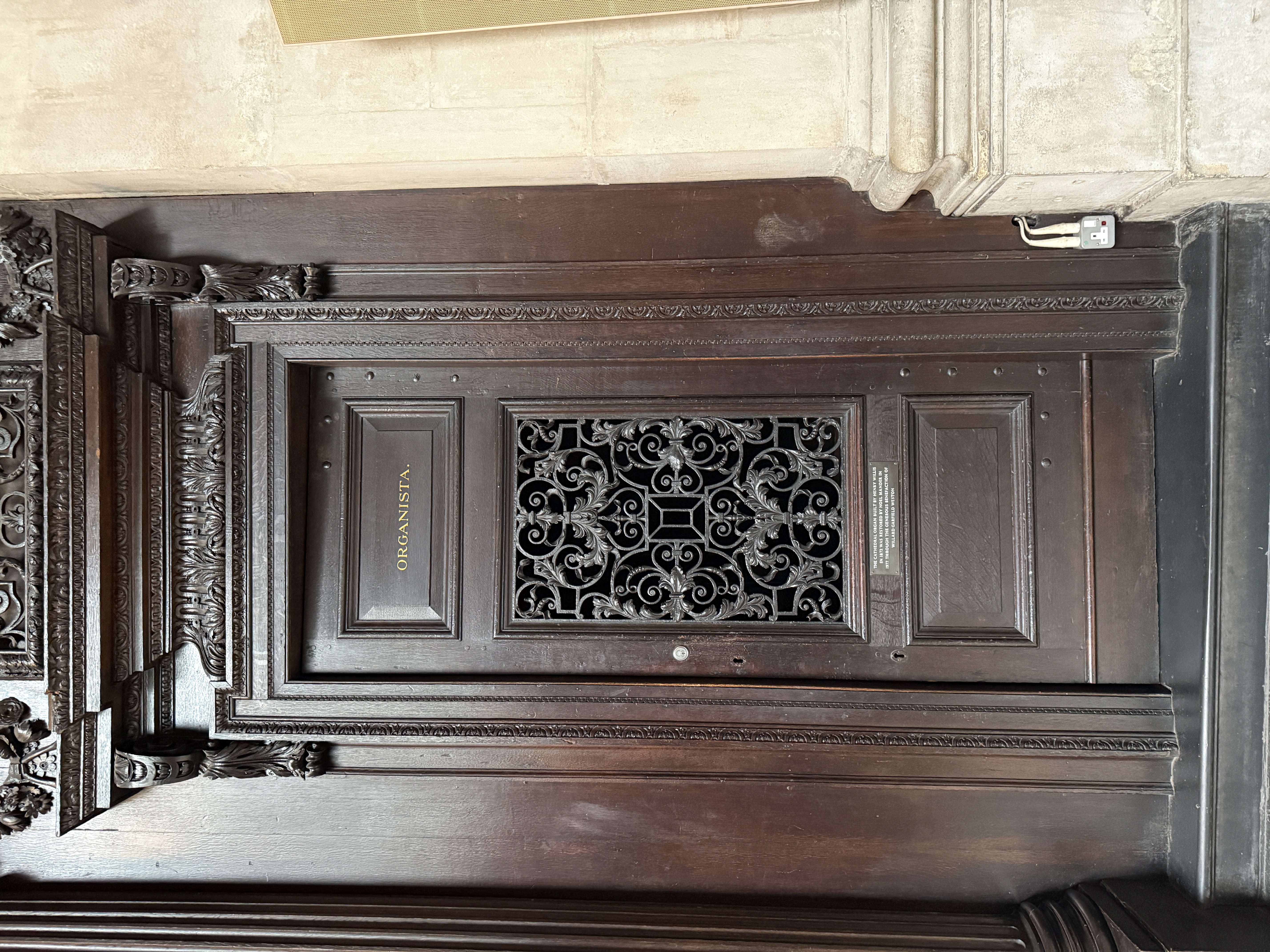 The organist's entrance
