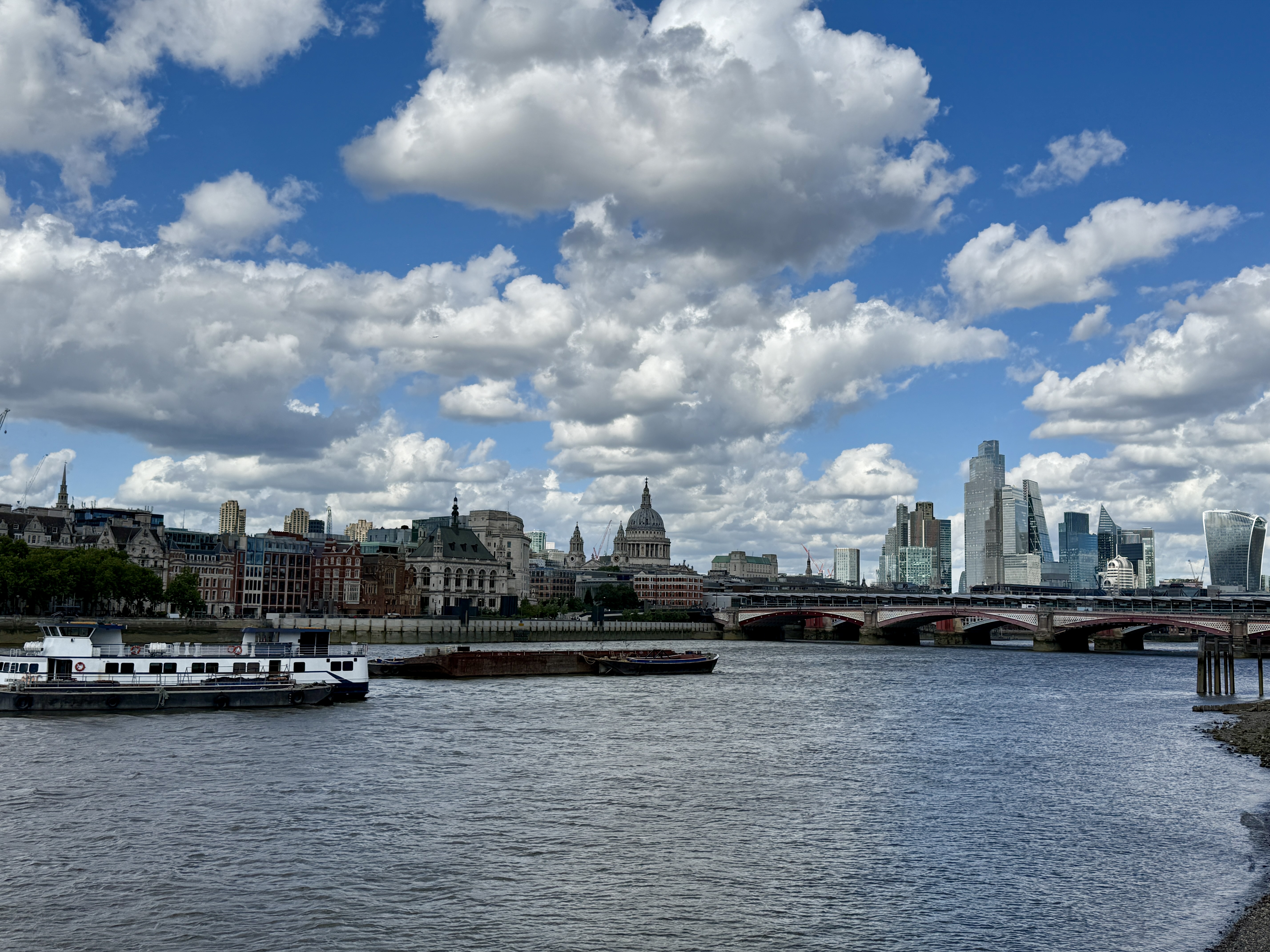 Looking down the Thames towards Blackfriars Bridge