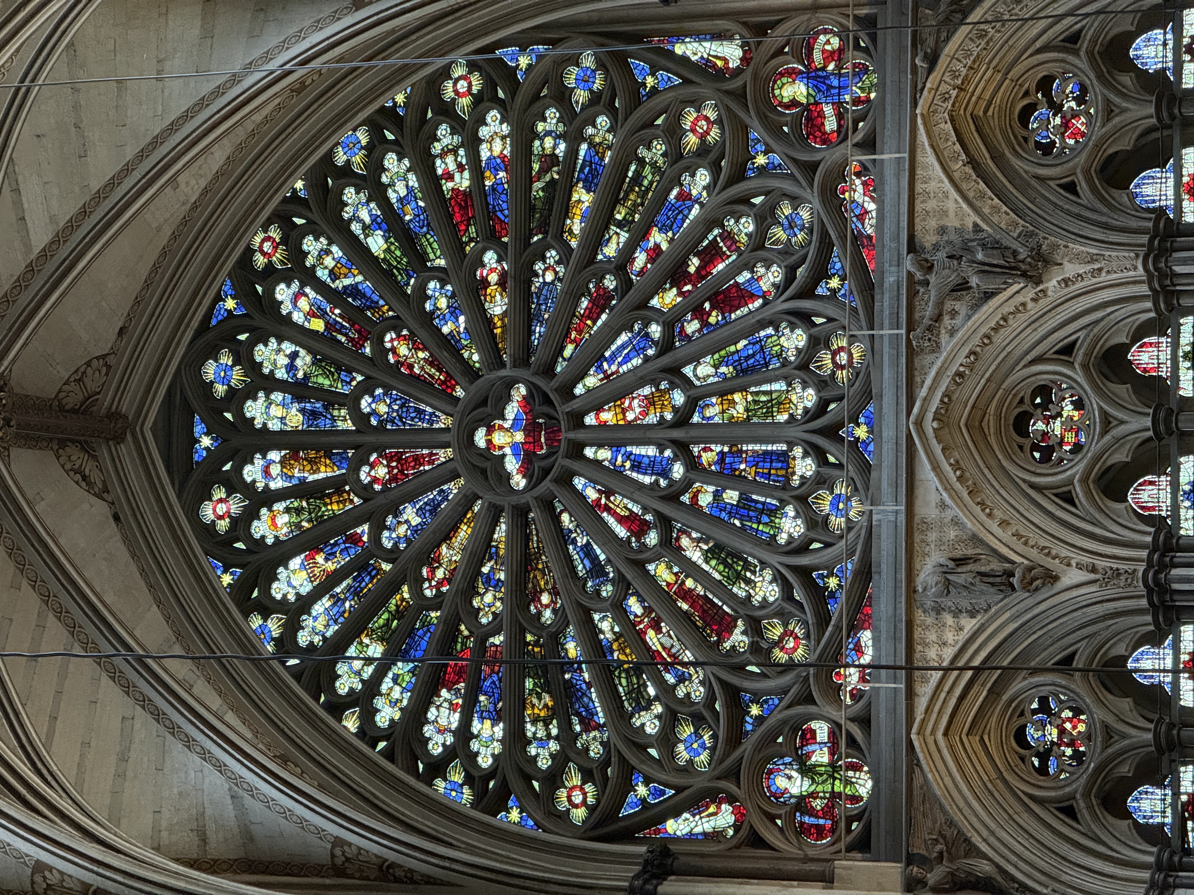 Rose window at the Abbey