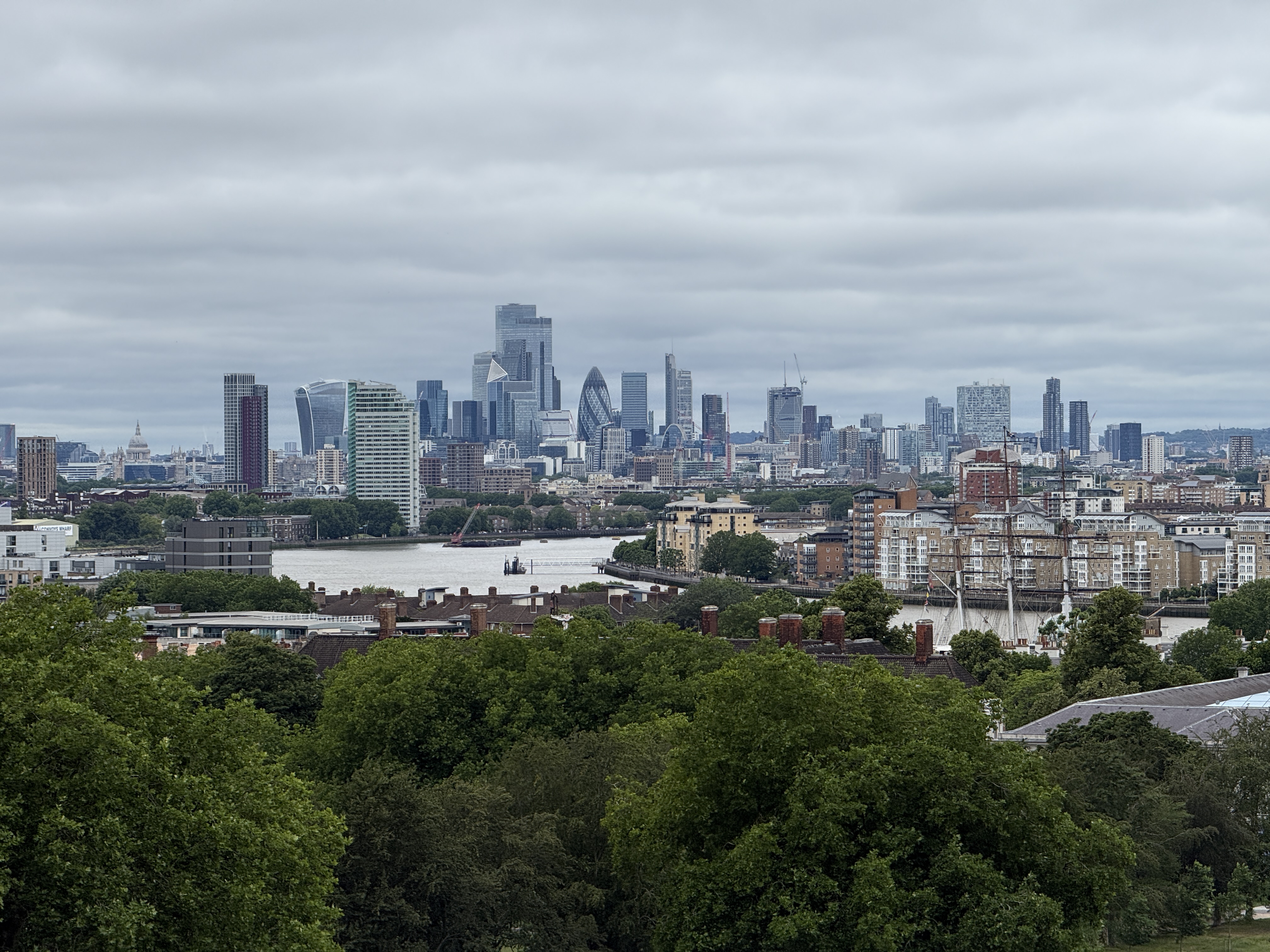 Looking back towards London