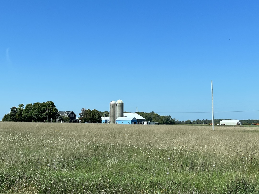 Blue farm in Door County, WI
