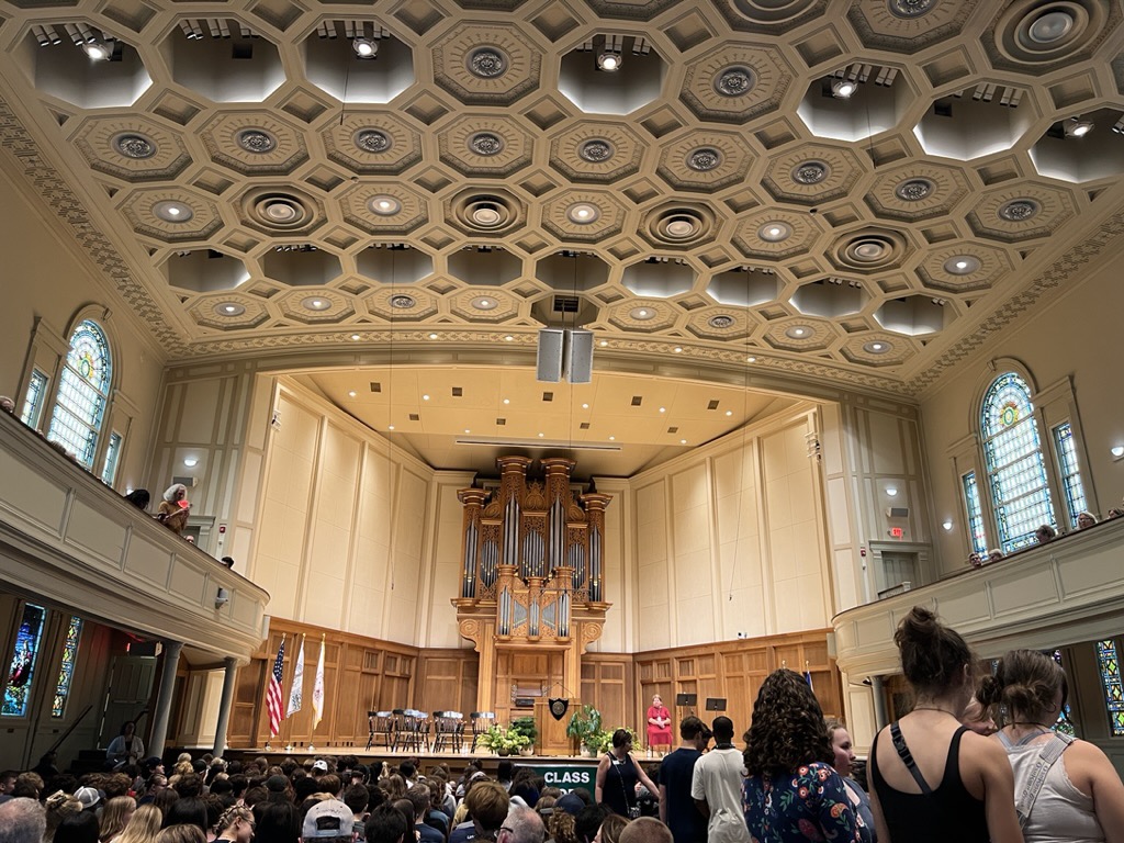 Interior of L:awrence Memorial Chapel