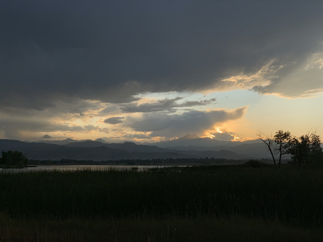 Dramatic sunset over McIntosh Lake