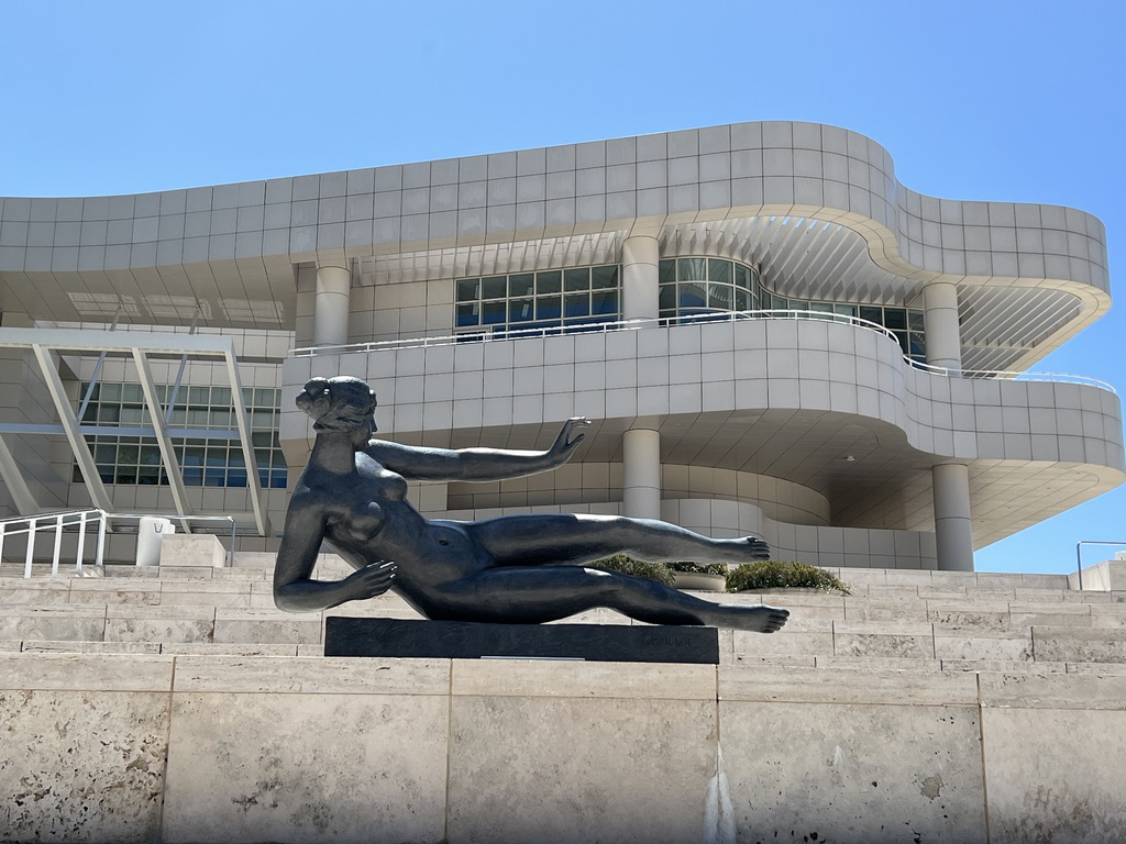 The statue Air at the Getty Center