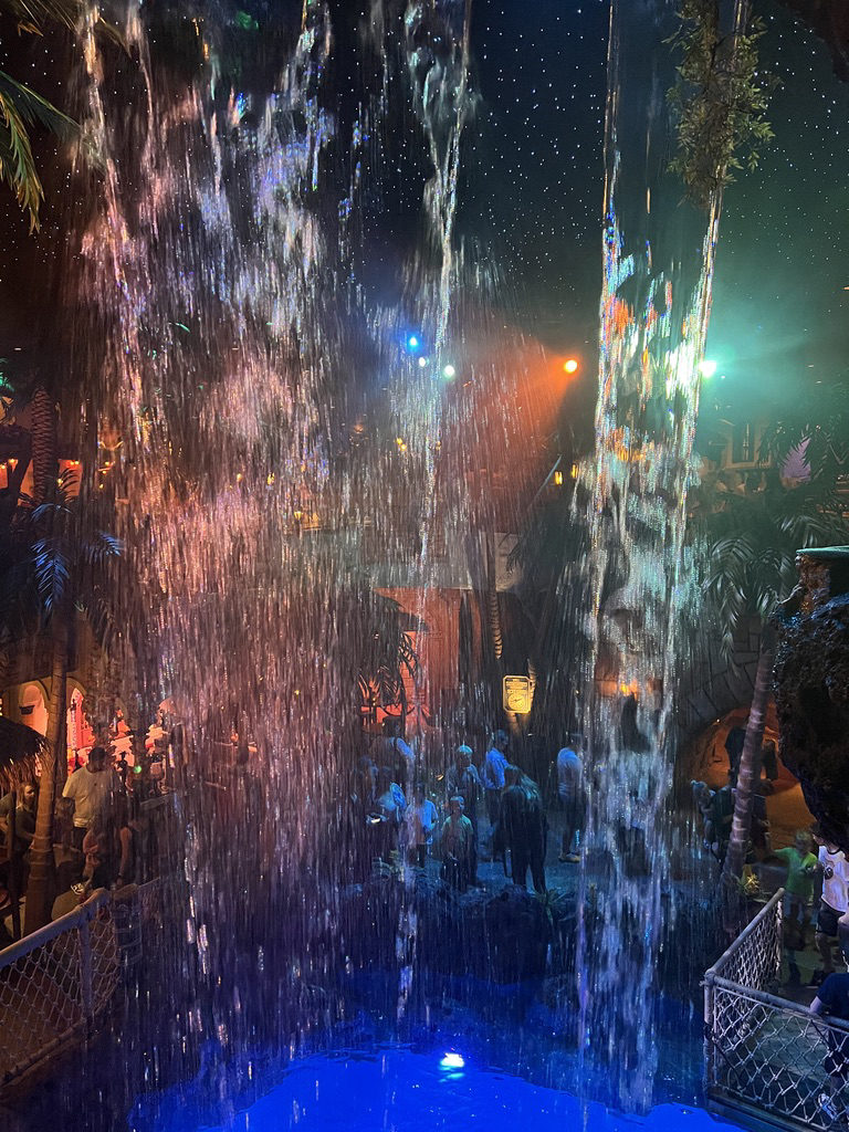 The back side of the waterfall at Casa Bonita