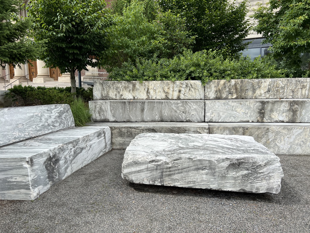 Marble seats at Williams College