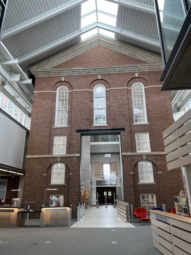 Sawyer Library interior, old meets new