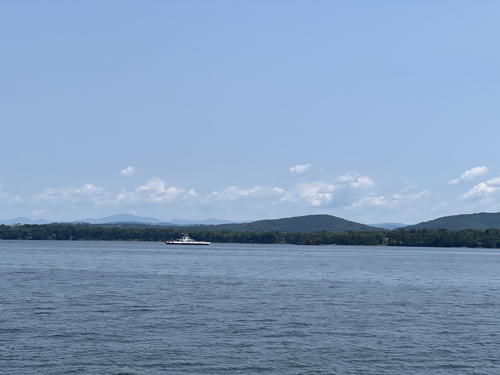 Passing the other ferry on Lake Champlain