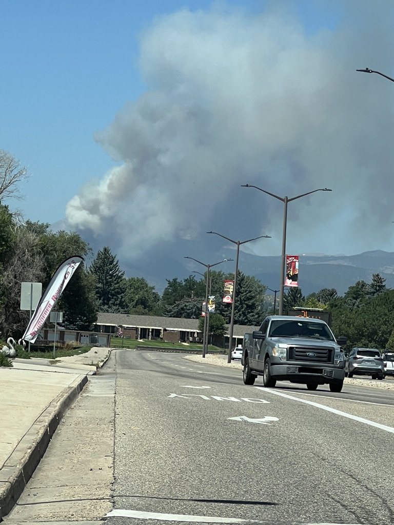 Alexander Mountain fire west of Loveland, CO