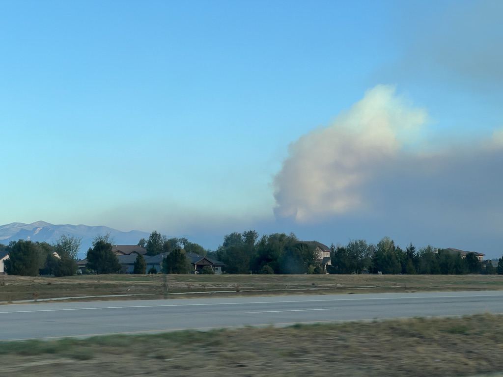 Smoke plume from the Alexander fire