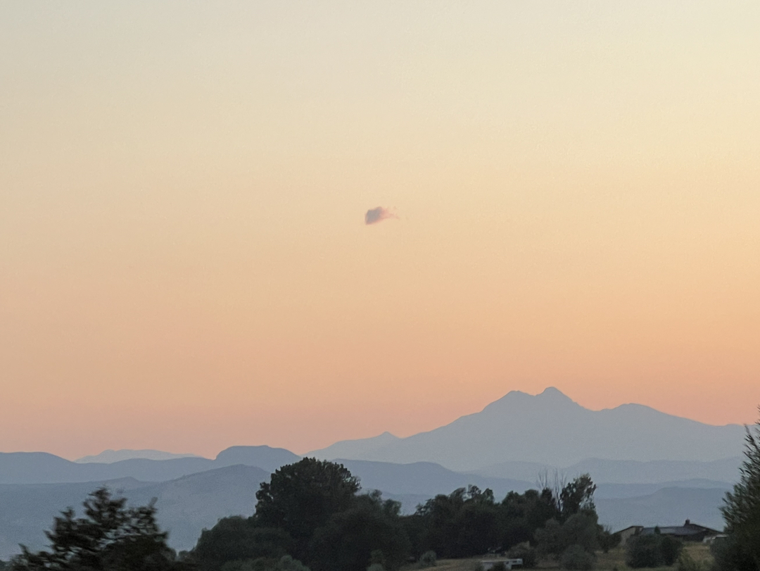 Orange sunset over the Front Range