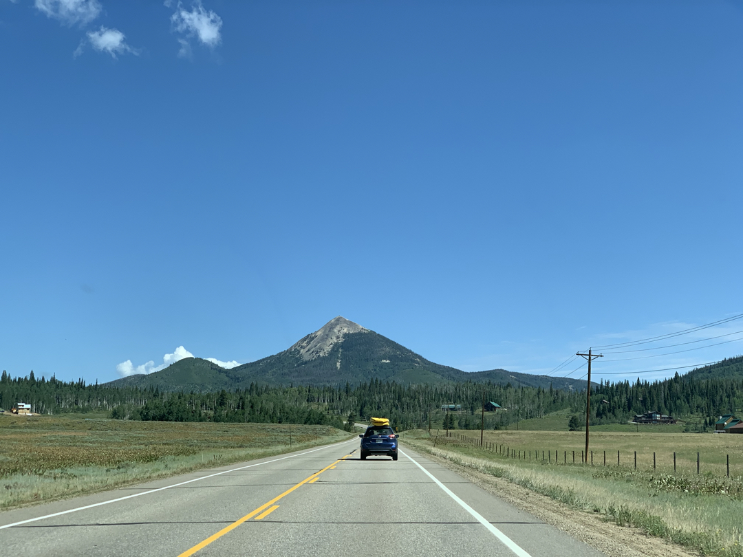 Hahns Peak from the highway in Routt County, CO