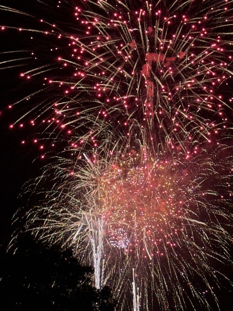 Layers of fireworks