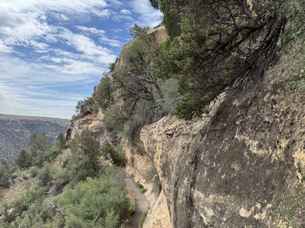 Narrow path along the cliff face