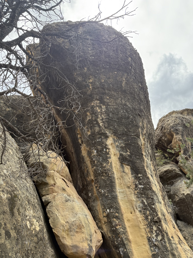 Dark rocks by the exit