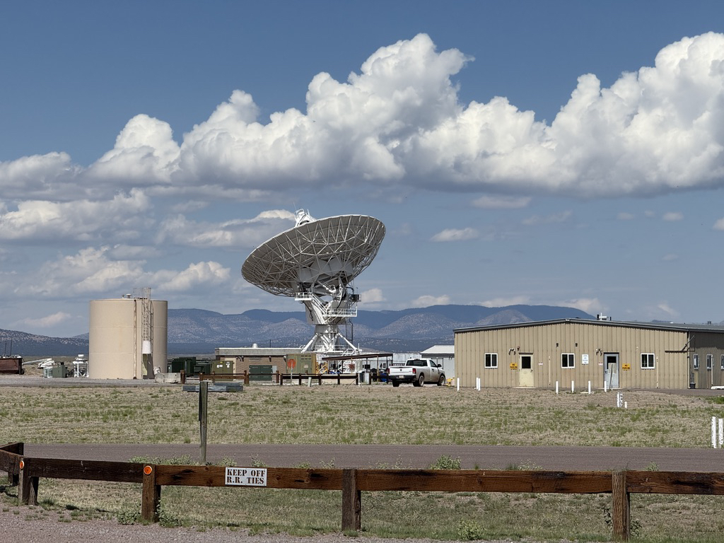 Entering the National Radio Astronomy Observatory Very Large Array outside Magdalena, New Mexico