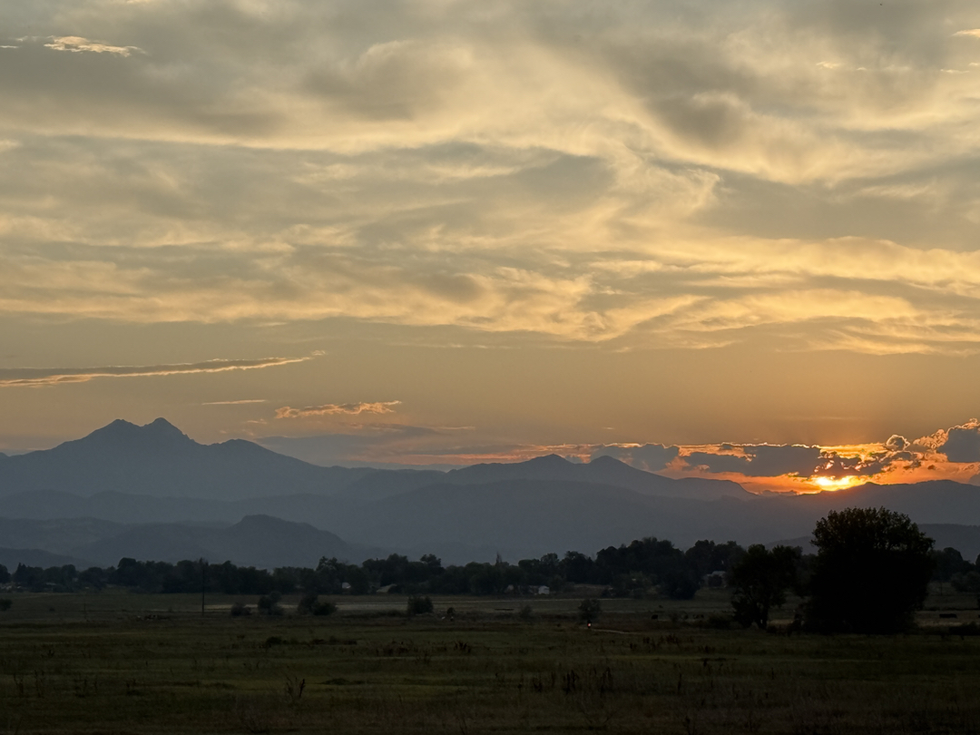WIldfire smoke sunset