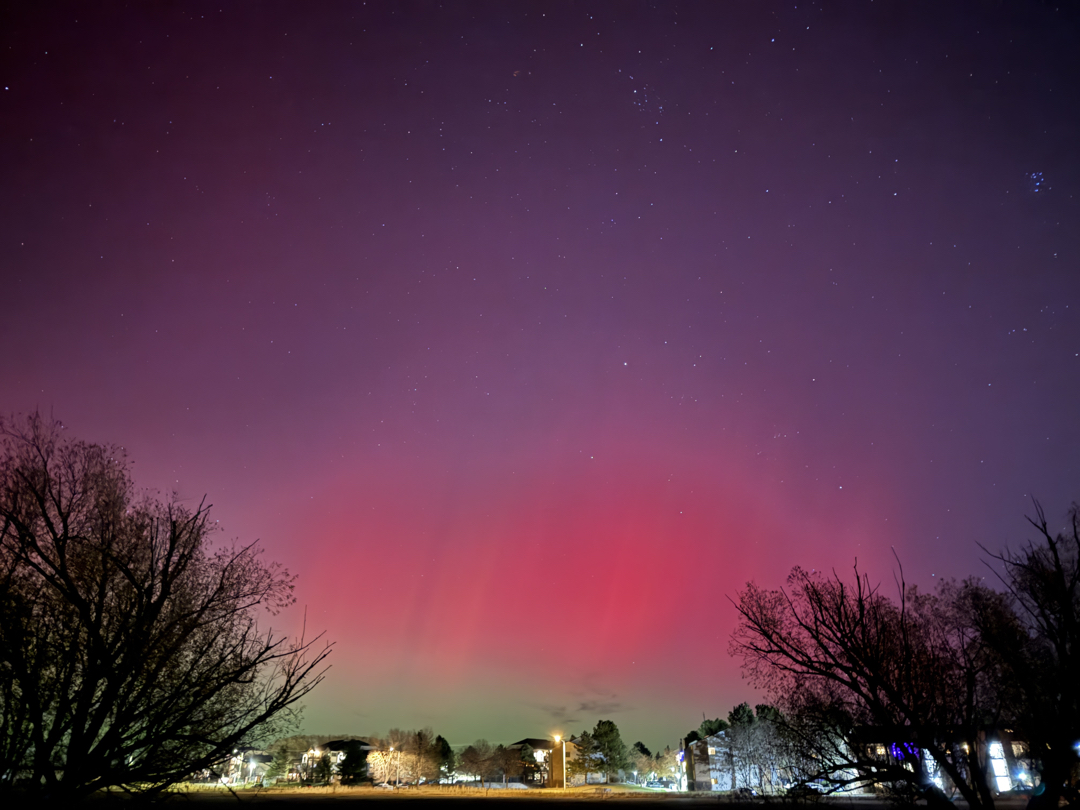 Aurora over nothern Longmont