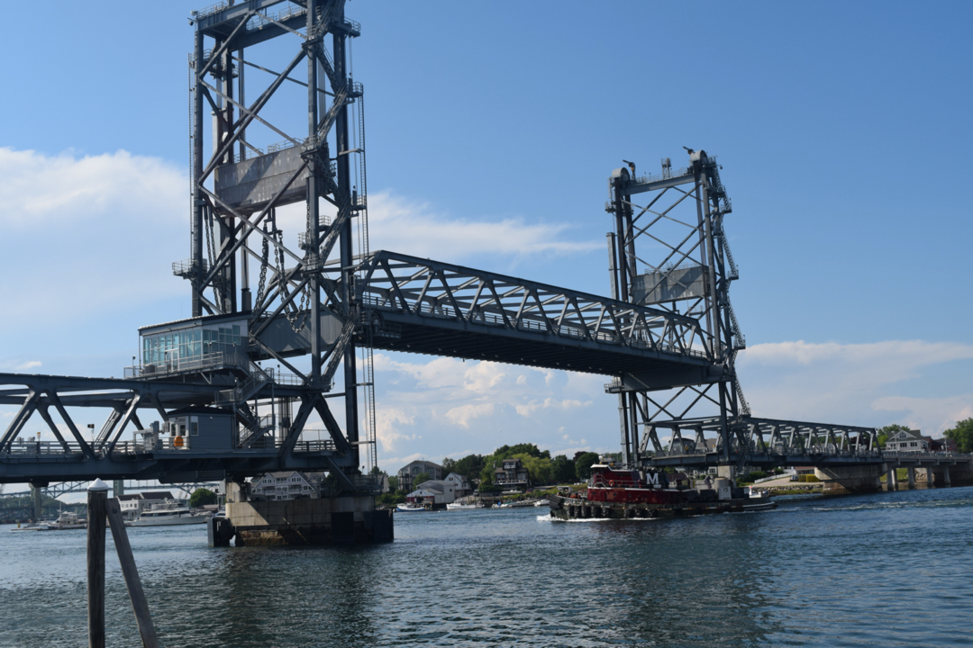 Raising the bridge in Portsmouth, NH